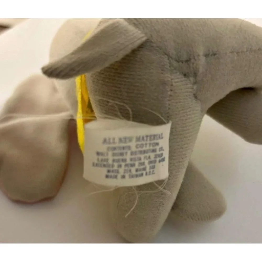 Vtg Disney Dumbo Walt Disney Plush Productions Tag‎ Made in Taiwan 1950s - Picture 2 of 3